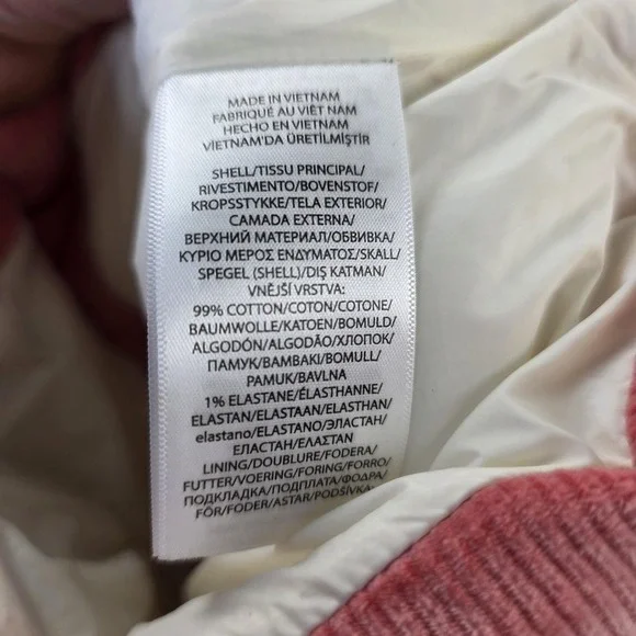 Ralph Lauren Vest Infant Girls 12-18M Pink Corduroy Puffer Quilted Sleeveless - Picture 5 of 9